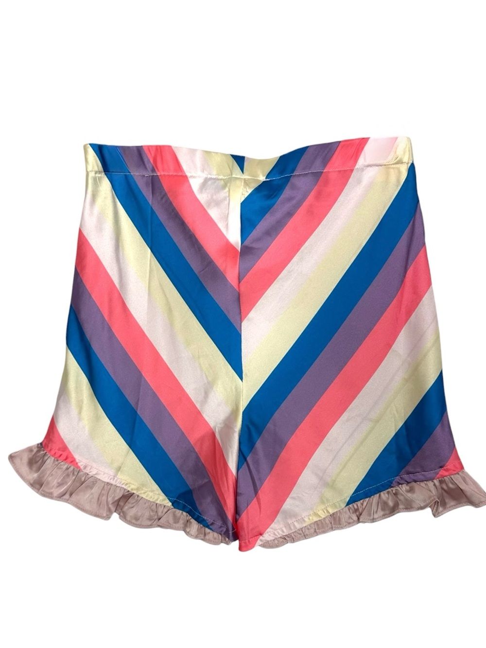 NWT Serpenti Chevron Stripe Ruffle Hem Micro Hot Shorts Pinup Style Retro XSmall - Picture 3 of 13